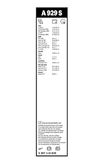 BOSCH 3397118929 AeroTwin OE Replacement Wiper Blades Driver & Passenger Side - Set of 2 (24" & 19") Pinch Tab