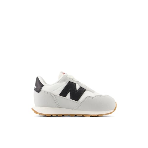 New Balance Kids 237 Bungee Sneaker, WHITE/BLACK, 10 M Toddler (1-4 Years)3