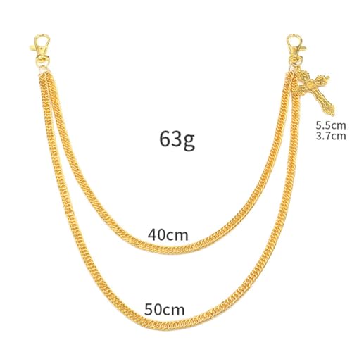Image of Gothic Pants Chain Wallet Keychain Edgy Punk Hip Hop Waist Accessory for Jeans, Streetwear Women Men