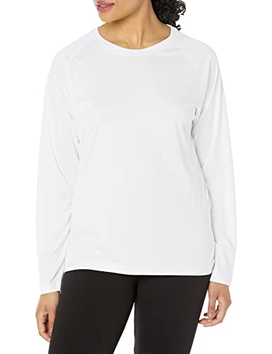 NAVISKIN Women's UPF 50+ Sun Protection Long Sleeve Shirts Rash Guard Shirts Quick Dry Lightweight Hiking Shirts White Size M