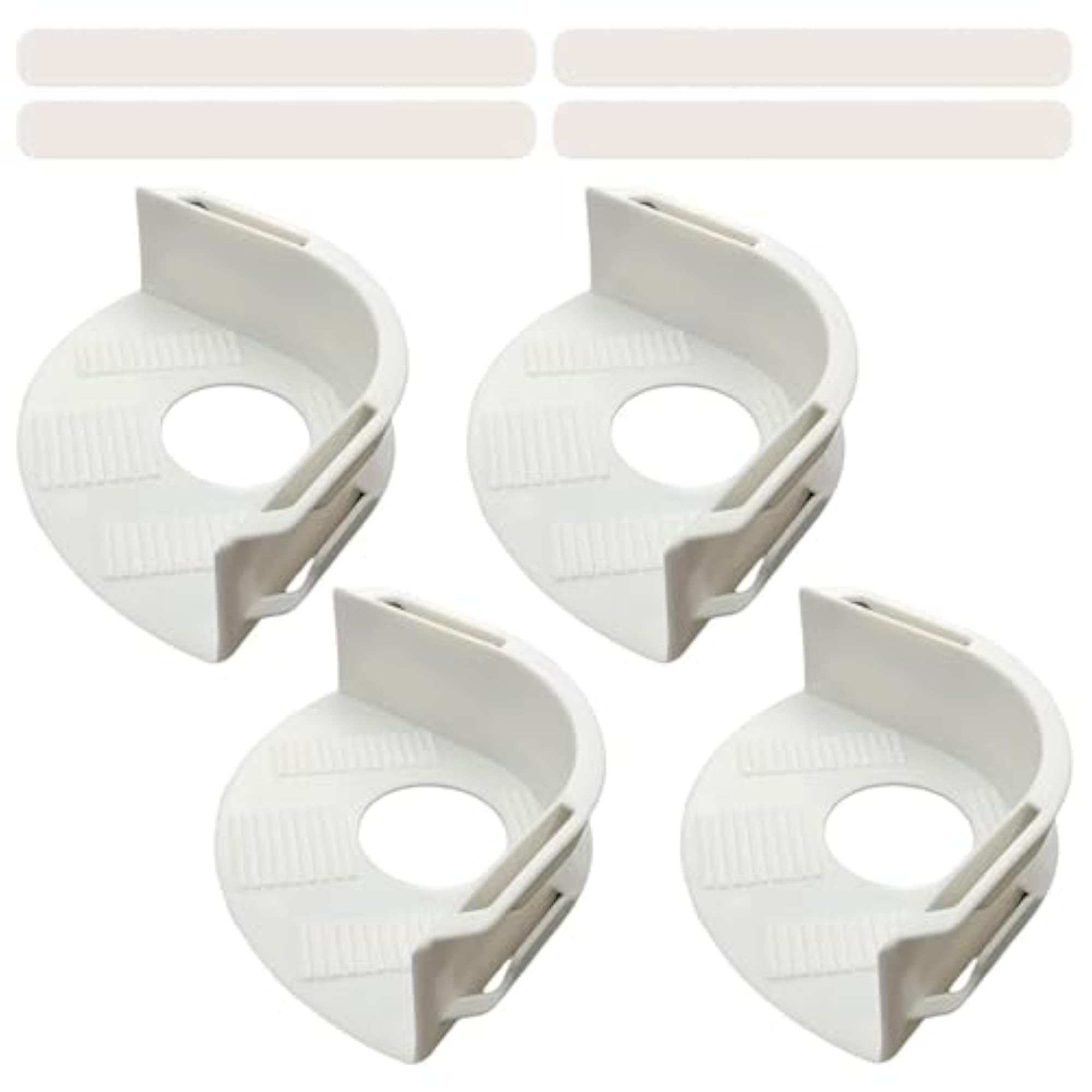 4 Pieces Bed Sheet Holders Tight Non Slip Easy Installation with Strips White