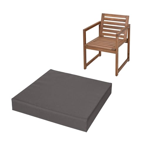 Sitzkissen für den Außenbereich, wasserdicht, 36 x 36 cm (14' x 14'), Gartenmöbelkissen aus Rattan, Ersatzkissen, wasserabweisend, mit abnehmbarem Stoffbezug mit Reißverschluss, Schaumstofff