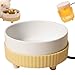 Lawnrden Heated Water Bowl for Dogs, Heated Dog Bowl, 350ML Water for Dogs, Pet Provide Drinkable in Winter, Thermal for Dog Cat Rabbit Chicken Duck Squirrel Yellow Base