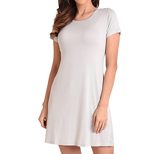 Image of Miss Lavish London Women's Relaxed Fit T Shirt Dress with Pockets Short Sleeve Summer Vacation Dresses