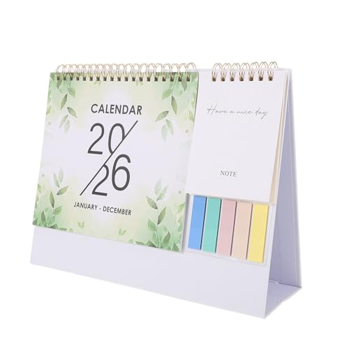 Calendario 2026 organizador mensual con planificador diario compacto de escritorio 26x12