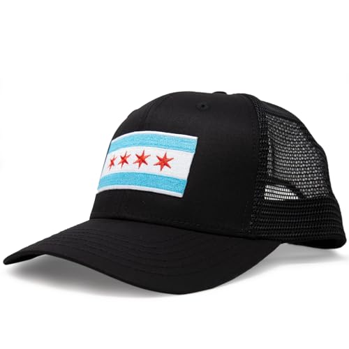 Image of International Tie City Hat for Men and Women, Adjustable Snapback Trucker Baseball Cap with Embroidered Patch