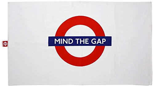 Licensed London Underground Torchon Coton avec Mind The Gap Logo 740mm X 430mm (GWC)