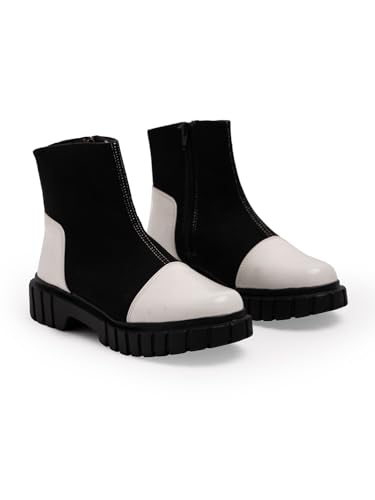 Image of Creattoes Slip-On Zipper Boots for Women & Girls - Trendy, Comfortable, and Easy to Style | CR105