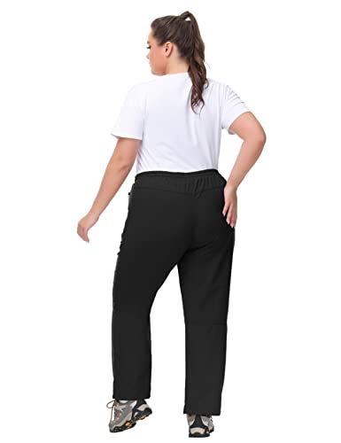 Hanna Nikole Lange Hose Große Größen Damen Outdoor Aktivitäten Wasserdicht Leicht Stretch Trekkinghose Schwarz 46