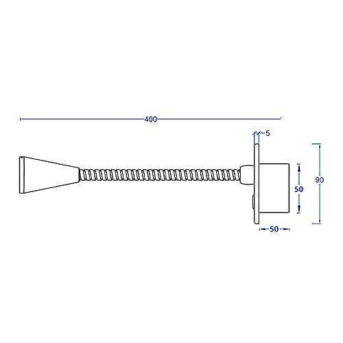 Nikiel Doprowadziły Ściany Montaż Readilight Sconce Nowoczesny z Push Switch, 3000K Łóżko Do Sypialni, Elastyczne Ściany/Nikiel