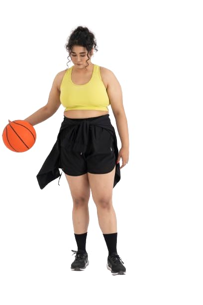 Image of Spirit Animal Plus Size Sports Bra for Women| Racerback Bra for Medium Impact Workout|Double Lined Bra with Full Coverage|Built in Support Band |Scoop Neck