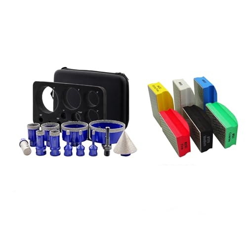 Kit de brocas de corona diamantada para cerámica y mármol miniatura 1
