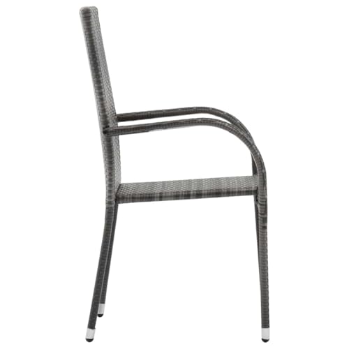 Ensemble de salle à manger de jardin 5 pcs résistant couleur gris - 7