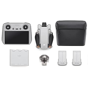 Drone DJI Mini 3 Pro Fly More Combo + DJI RC 3 Baterias 4K 34min 18km Sensor Colisão QuickShots – DJI016, Cinza