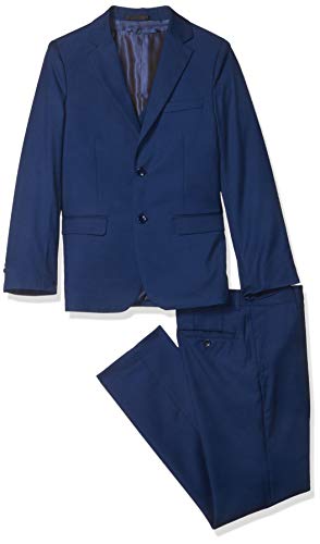 American Exchange Boys' Solid Vested Suit, Cobalt Blue, 6