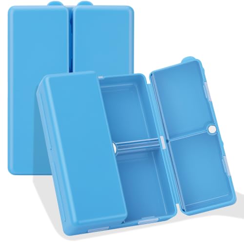 Image of FYY Travel Pill Organizer,7 Compartments Large Pill Box Medicine Case-Blue
