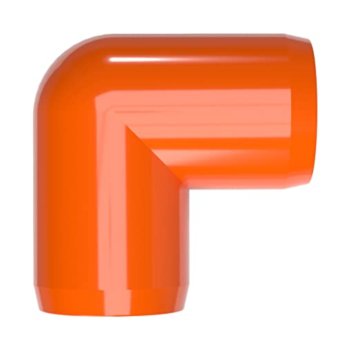 Formufit F03490E-Or-8 Elbow Pvc Fitting, Furniture Grade, 90 Degree, 3/4" Size, Orange (Pack Of 8) #TOP6