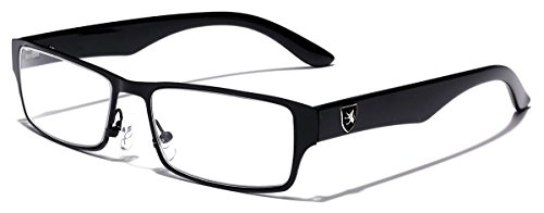 Non-Prescription Rectangular Horn Rimmed Clear Lens Fashion Eye Glasses for Men Women