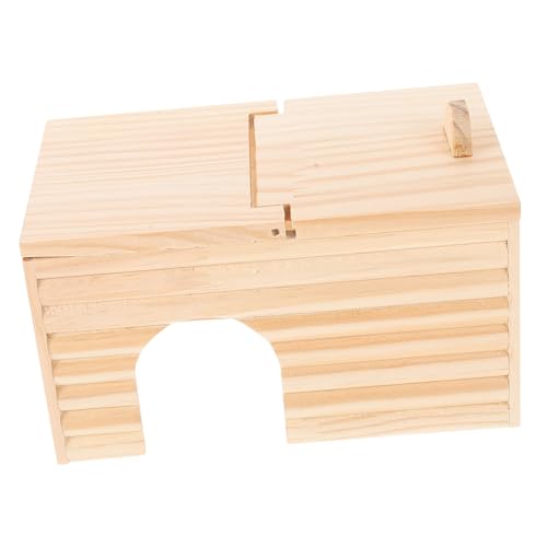 HOODANCOS 木製小動物用巣箱 ハムスター隠れ家 かわいい雲形デザイン ペットの遊び場と寝室に 耐久性ある な小型ペットハウス