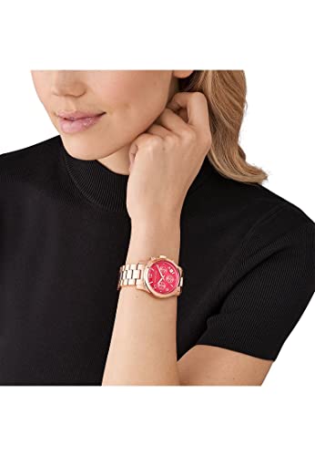 Michael Kors Runway Watch for Women, Chronograph movement with Stainless steel, Ceramic or Leather strap