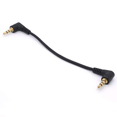 Short 3.5Mm Right Angle Cable, Gold Plated 90 Degree 3.5 Male To Male Audio Stereo Jack Plug Car Aux 3-Pole Trs, Speaker #TOP1