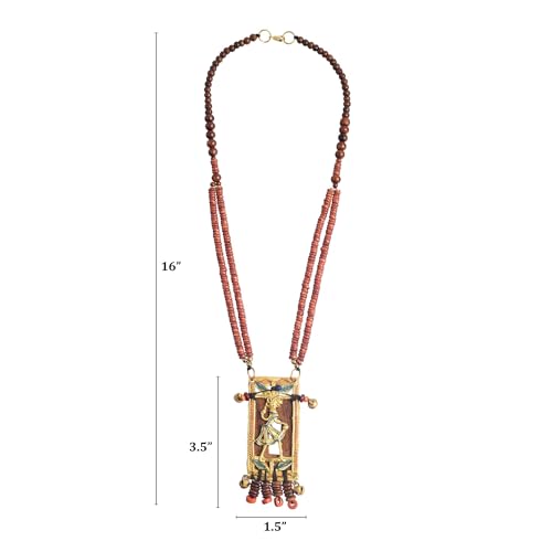 Image of AAKRITI ART CREATIONS Handcrafted Tribal Dhokra & Royal Brass Necklace Collection | Queen, Cleopatra & Heritage-Inspired Statement Jewelry | Artisan Ethnic Necklaces for Women
