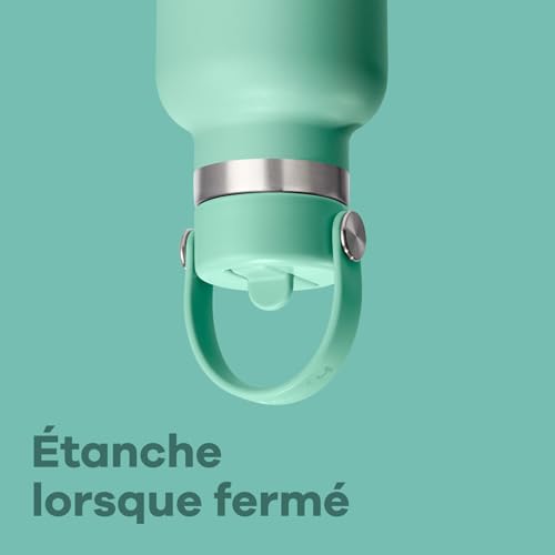 Gourde Hydro Flask 621 ml blanche idéale pour le sport et les porte-gobelets
