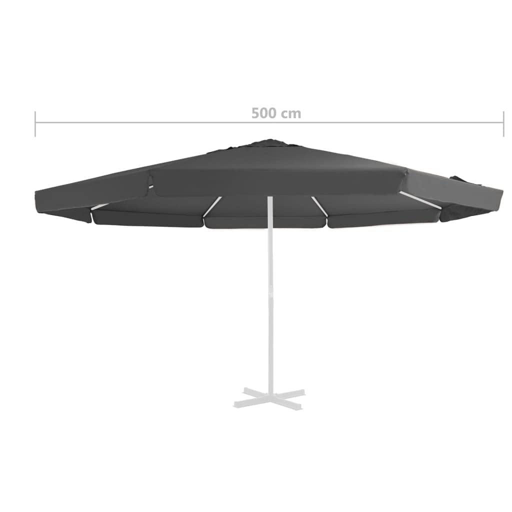 vidaXL Telo di Ricambio per Tenda da Sole Antracite 515 cm
