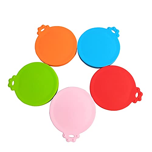 1 x Silikon-Abdeckung für Tierfutter, versiegelt, Universaldeckel für Hundedosen, Deckel für Frischhaltedosen, zufällige Farbe