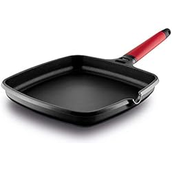 Sartenes Castey Full Induction Castey - Asador Inducción 27 cm Mango Rojo