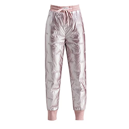 Pantalon femme d'hiver grand froid duvet de canard blanc mode taille haute crayon uni
