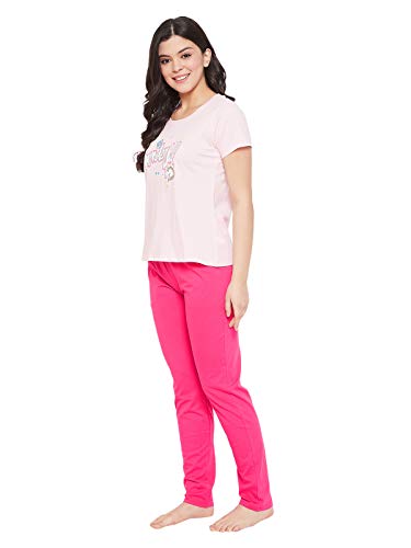 Image of Clovia Women's Cotton Print Me Pretty Top & Pyjama Set