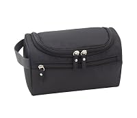 ONEGenug Kulturbeutel Reise Kulturtasche Herren & Damen Kosmetiktasche Zum Aufhängen Waschtasche für Jungen & Mädchen Schwarz – Ansicht 8