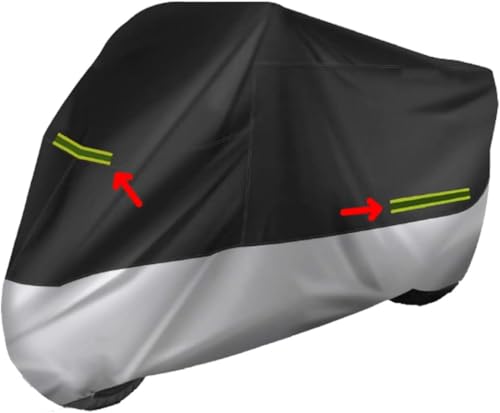 COPRIMOTO TELO COPERTURA MOTO FELPATO IMPERMEABILE PROTEZIONE DAI RAGGI UV MATERIALE RESISTENTE ALL'USURA. MISURE XL (246x105x127cm)