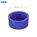 PATIKIL 3 Pcs GL45 Screw Caps, 45mm Polypropylene Cover Seal Screw Cap Thread Media Bottles for GL45 Media Bottles Glass, Blue