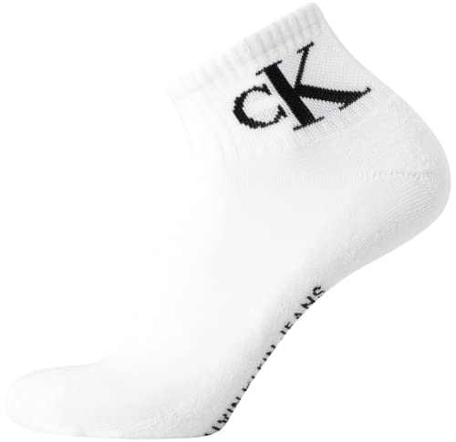 Calvin Klein Men's High Quarter Socks - 12 Pack Breathable Soft Cushion Mini Crew Athletic Socks for Men (Shoe Size: 6-12.5), Size 7-12, White4