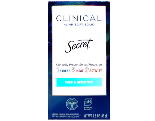 Secret Clinical Strength Desodorante Soft Solid Sensitive sin aroma, 1.6 oz x3 miniatura 2