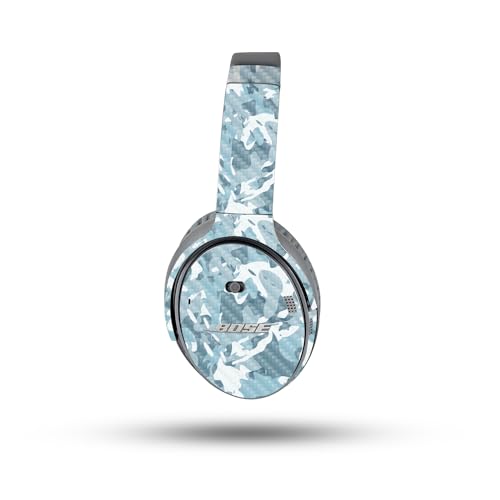 Image of MightySkins Carbon Fiber Skin Compatible with Bose QuietComfort 35 II Headphones - Arctic Camouflage | Protective, Durable Textured Carbon Fiber Finish | Easy to Apply
