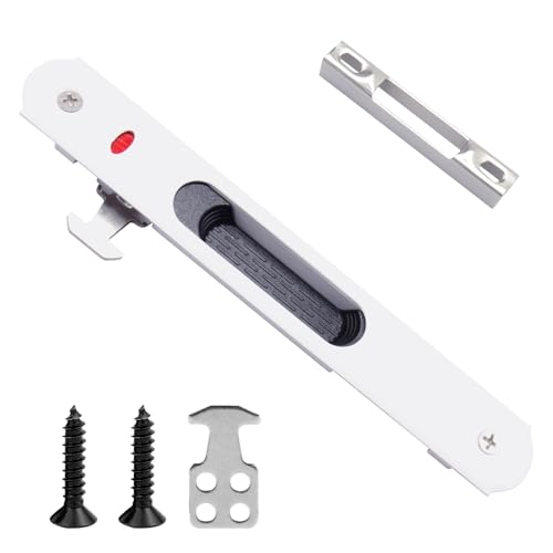 Serrure de Porte Coulissante, Porte Coulissante Fenêtre Crochet, Verrou de Porte en Acier Inoxydable, Verrou de Verrouillage Simple Face Pour Portes Mobiles, Fenêtres, Portes Coulissantes en Verre