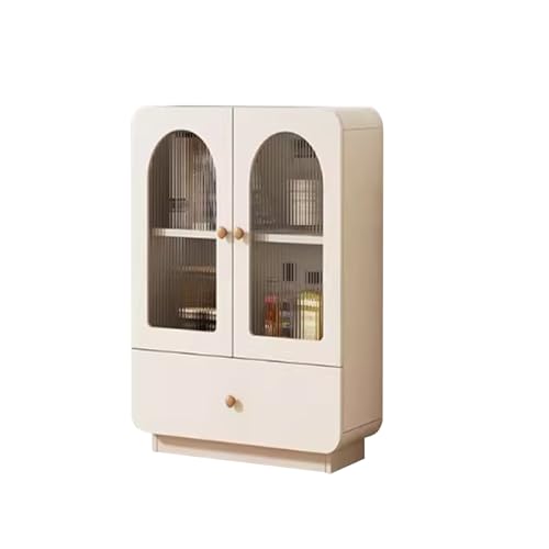 Metall-Vitrine mit Glastüren, Schrank für Sammlerstücke, moderner Büro- und Wohnzimmer-Organizer, stilvolle Küchen-Vitrine, robuster Metallrahmen