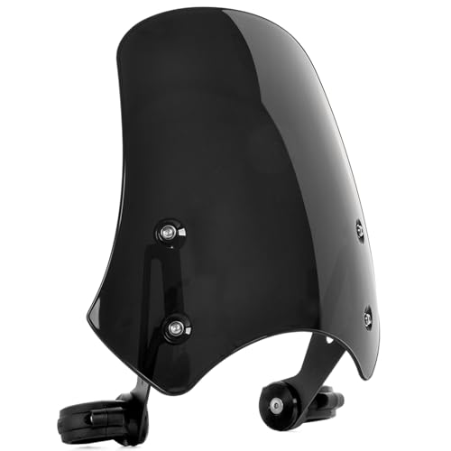 Motorcycle Windshield Deflector with Bracket Double Bubble Windscreen Fit for Dyna Iron 883 Softail Sportster 883 Street Bob Wind Shield Screen Visor Flyscreen