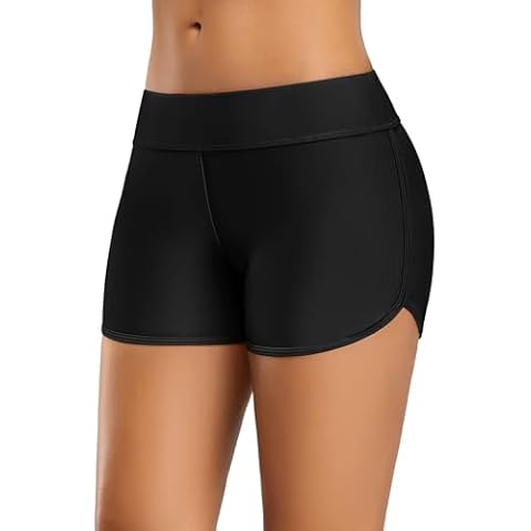 CharmLeaks Women’s Black Boyleg Swim Shorts Cover