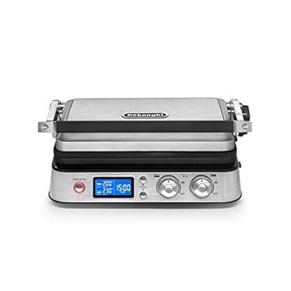 De'Longhi MultiGrill CGH1030D, Elektro-Grill mit 7 Kochfunktionen, elektrischer Kontaktgrill, Tischgrill, mit…