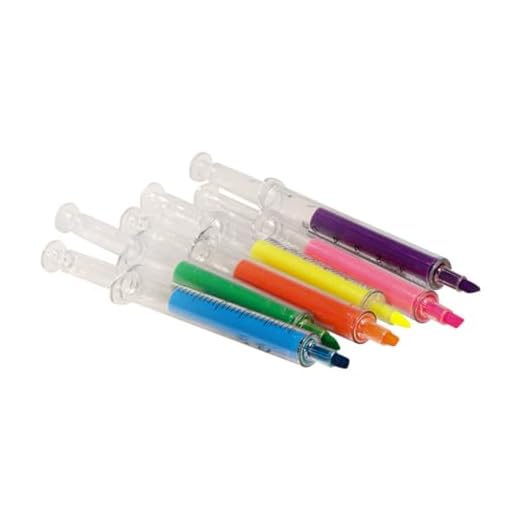 NAMOARLY 24 Piezas Resaltador De Marcadores Para Álbumes De Recortes Marcador De Resaltado De Punta De Cincel Pluma De Color Resaltadores El Plastico Palo De Luz Enfermero Líquido