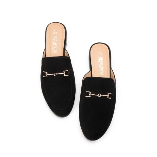 Image of DREAM PAIRS Mules for Women Flats Slip on Comfortable | Pointed Toe Slip on Slides Buckle Lightweight Loafers Shoes for Office Work Business and Casual Wear