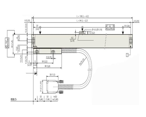Regla óptica de desplazamiento lineal MKX27 miniatura 4