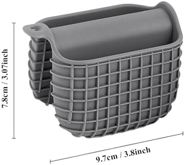 2 Pack Silicone Oven Mitts for Cooking, Heat Resistant Oven Mitt Set, Flexible Oven Gloves, Mini Oven Mitts Set with Non-Slip & Grip Heat Kitchen Mitt for Kitchen Cooking Baking (Grey)