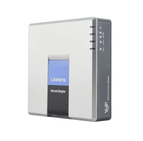 Cuifati VoIP-Gateway, 2 Ports Voice-Over-IP-Internet-Telefonadapter, mit Netzwerkkabel, Für PAP2T, Unterstützung des SIP V2-Protokolls(Mich)