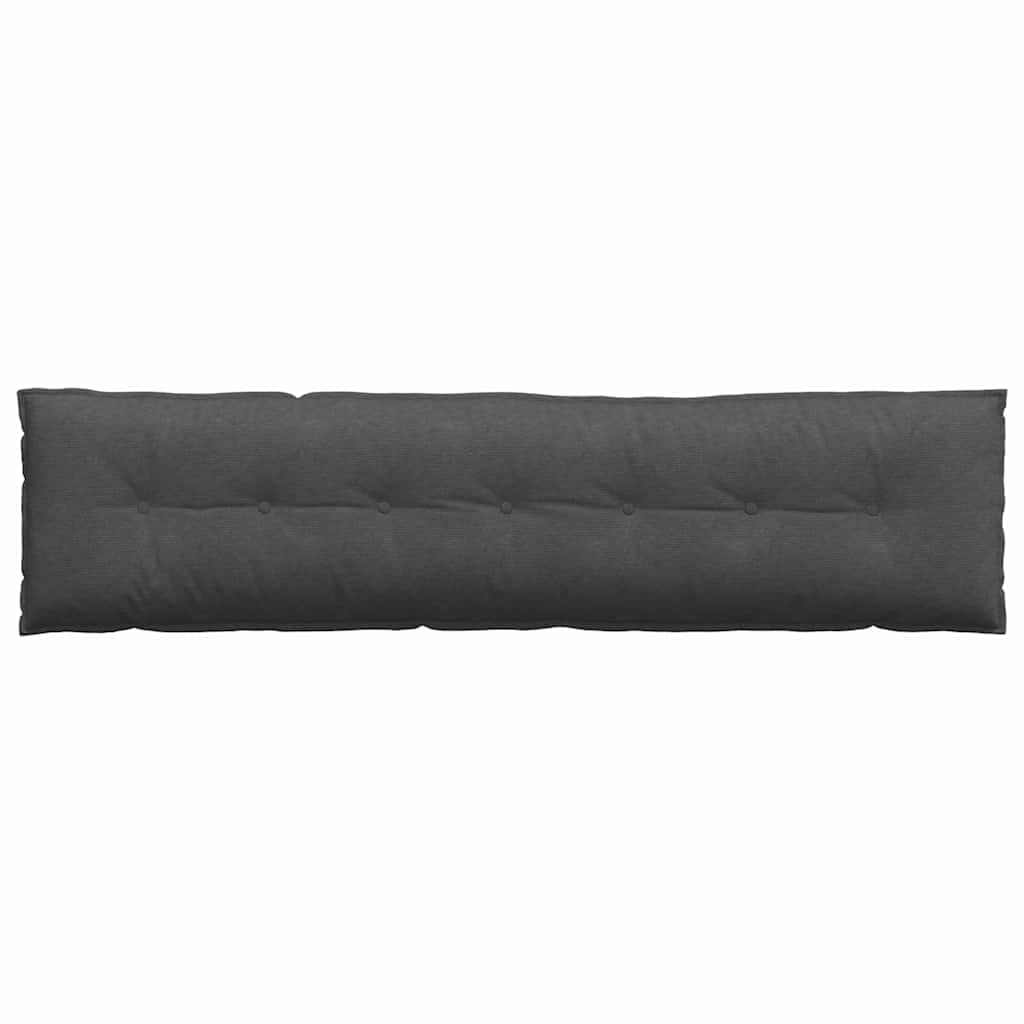 Rückenkissen Dunkelgrau 200 x 50 cm Cordstoff ergonomisches Sitzkissen Rückenstützkissen für Sofa Sessel Bett Wohnzimmer Schlafzimmer Leseecke