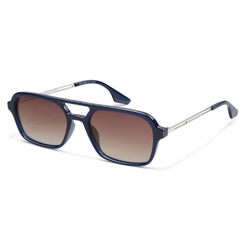 Image of SOJOS Vintage Polarized Aviator Sunglasses for Women Men 70s Retro Flat Narrow Rectangular Womens Glasses SJ2186